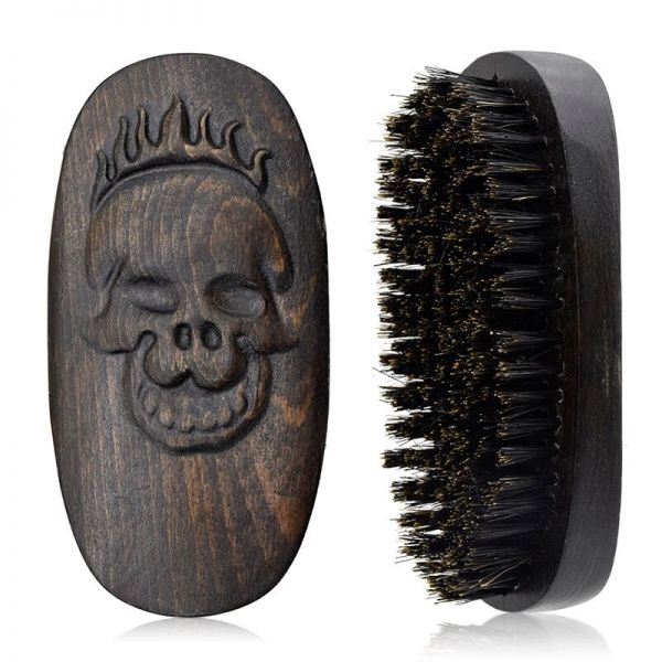 Beard Brush With Skull 949