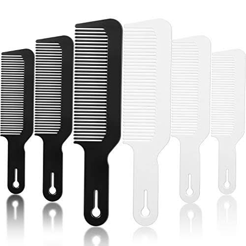 Barber Cutting Flat Comb Blk/White N-18