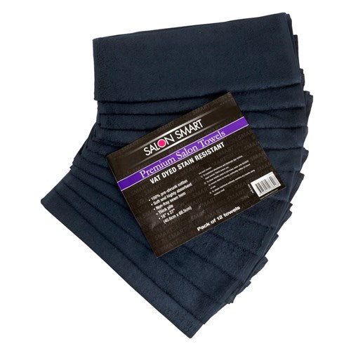 Salon Smart Premium Towels Black 12Pk